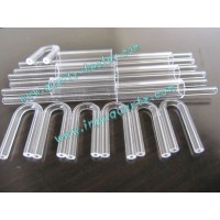 U shape quartz tube for thermocouple/high heating resistant glass tube