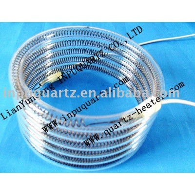 Spiral Shape Clear Carbon Fiber Infared Quartz Heater Tube For Warming Device