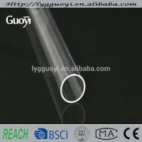 Clear straight cutting quartz glass pipe